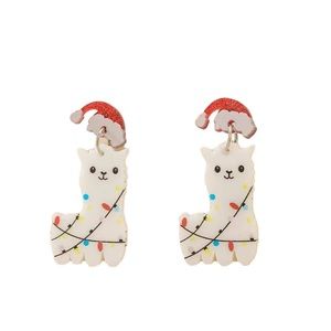 FLASH SALE!! Colorful Acrylic Christmas Alpaca Drop Earrings